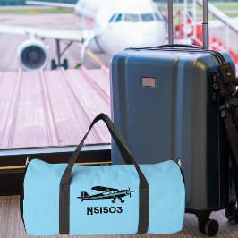Cooles Piper Cub Flugzeug, einfache blaue Luftfahr Duffle Bag