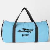 Cooles Piper Cub Flugzeug, einfache blaue Luftfahr Duffle Bag (Vorderseite)