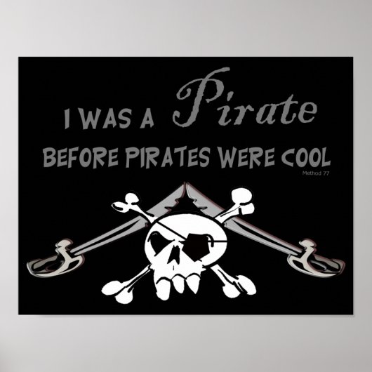 Cooles Piratenposter Poster (Vorne)