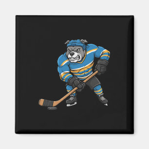 Cooles Pitbull-Hockeyspieler-Hund-Sport-Design Magnet