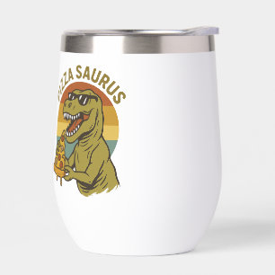 Cooles Pizza-Dino im Retro-Stil