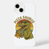 Cooles Pizza-Dino im Retro-Stil Case-Mate iPhone Hülle (Rückseite)