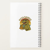 Cooles Pizza-Dino im Retro-Stil Notizblock (Rückseite)