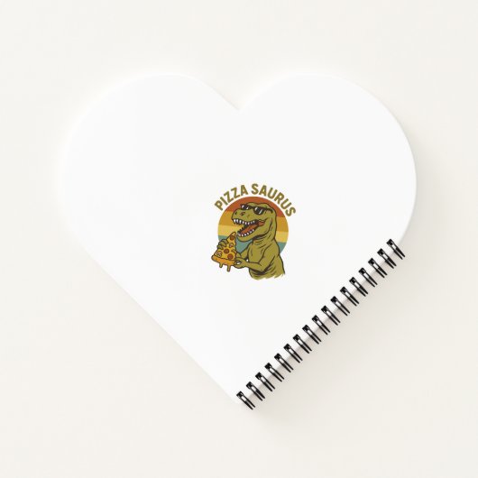 Cooles Pizza-Dino im Retro-Stil Notizblock (Rückseite)