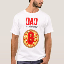 Cooles Pizza-Party Kindergeburtstag Crew Papa T-Shirt