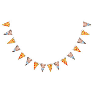 Cooles Pizza-Party Kindergeburtstag kundenspezifis Wimpelkette