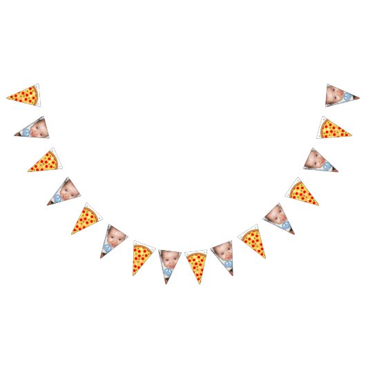 Cooles Pizza-Party Kindergeburtstag kundenspezifis Wimpelkette (Alle)
