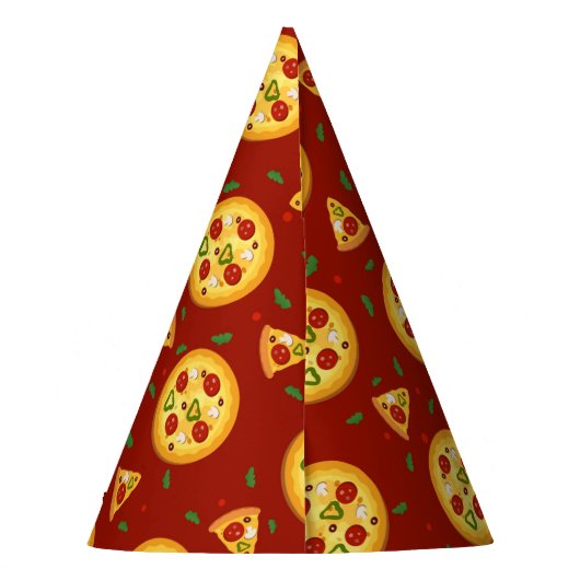 cooles Pizza-Party Partyhütchen (Rückseite)