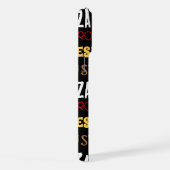 Cooles Pizza Pepperoni-Käsekrste-Textmuster iPhone Hülle (Rechte Seite)