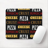 Cooles Pizza Pepperoni-Käsekrste-Textmuster Mousepad (Mit Mouse)