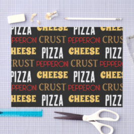 Cooles Pizza Pepperoni-Käsekrste-Textmuster Seidenpapier