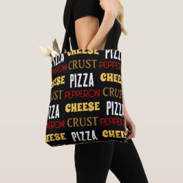 Cooles Pizza Pepperoni-Käsekrste-Textmuster Tasche