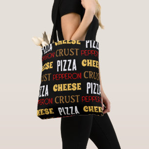Cooles Pizza Pepperoni-Käsekrste-Textmuster Tasche