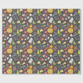 cooles Pizzagekacheltes Party Geschenkpapier (Flach)