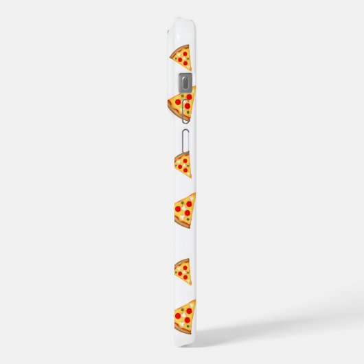 Cooles Pizzaschnittmuster für Monogramm iPhone Hülle (Linke Seite)