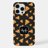 Cooles Pizzaschnittmuster für Monogramm iPhone Hülle (Rückseite)
