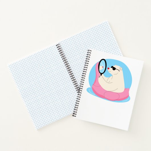 Cooles Polar Bear Summer Notebook Notizblock (Innenseite)