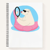 Cooles Polar Bear Summer Notebook Notizblock (Vorderseite)
