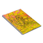 Cooles Pollock-inspiriertes Gekritzel-Notizbuch Notizblock (Rechte Seite)