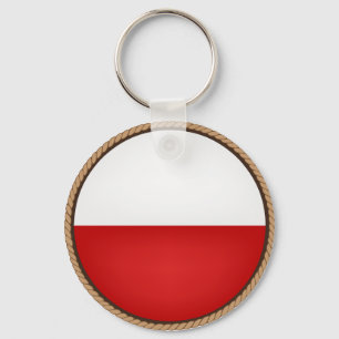 Cooles polnisches Flaggen-Siegel Schlüsselanhänger