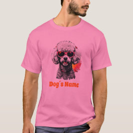 Cooles Poodle mit Sonnenbrille T-Shirt