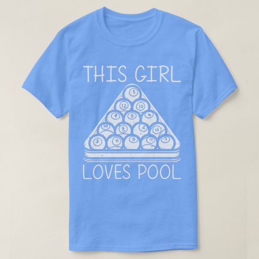Cooles Pool Design für Girls Women Pool Player Bil T-Shirt (Design vorne)