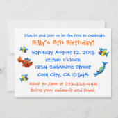 Cooles Pool-Party Einladung (Rückseite)