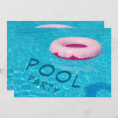 Cooles Pool-Party Einladung (Vorne/Hinten)