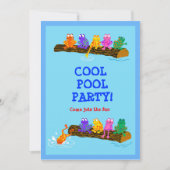 Cooles Pool-Party! Einladung (Vorderseite)