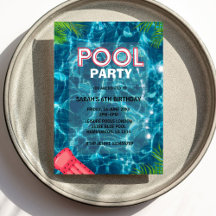 Cooles Pool-Party | Einladung zum Geburtstag
