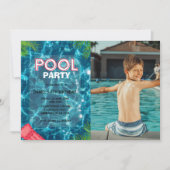 Cooles Pool-Party | Foto zum Geburtstag Einladung (Vorderseite)
