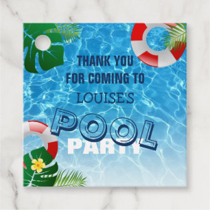 Cooles Pool-Party Geburtstag Schwimmen Vielen Da Geschenkanhänger
