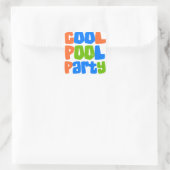 Cooles Pool-Party Quadratischer Aufkleber (Tasche)