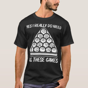 Cooles Pooldesign für Damen Billardspieler T-Shirt
