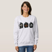 Cooles Pumpkin Design Retro Halloween Sweatshirt (Vorne ganz)