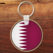 Cooles Qatar-Flag-Siegel Schlüsselanhänger (Vorderseite)