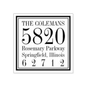 Cooles Quadrat Personalisierte Holz-Briefmarke Gummistempel (Prägung)