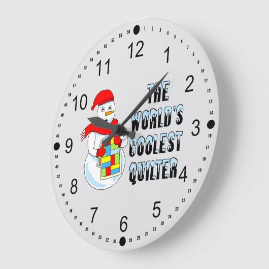Cooles Quilter Große Wanduhr (Winkel)