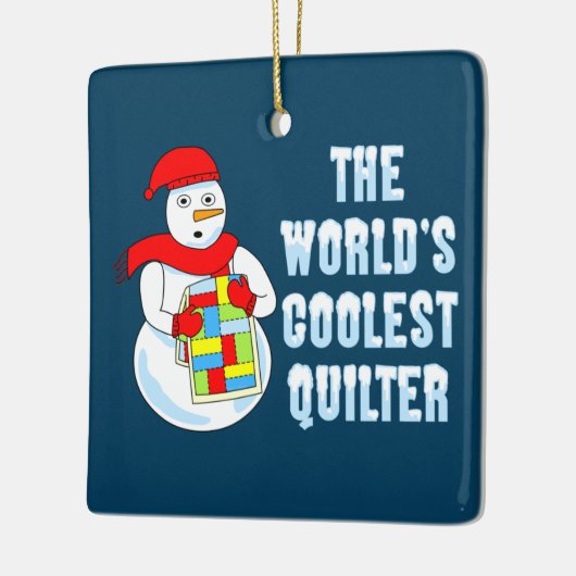 Cooles Quilter Keramikornament (Links)