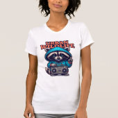 Cooles Raccoon mit Boombox-Shirt T-Shirt (Vorderseite)
