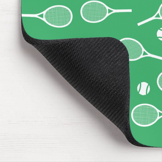 Cooles Racing Racquets Muster Grün Mousepad (Ecke)