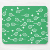 Cooles Racing Racquets Muster Grün Mousepad (Vorne)