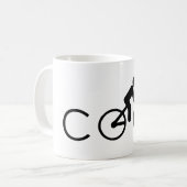Cooles Radfahren Kaffeetasse (Vorderseite Links)