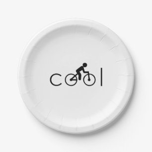Cooles Radfahren Pappteller
