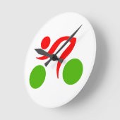 Cooles Radlogo rund um die Uhr (Winkel)