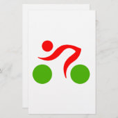 Cooles Radzeichen Briefpapier (Vorne/Hinten)