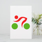 Cooles Radzeichen Briefpapier (Stehend Vorderseite)