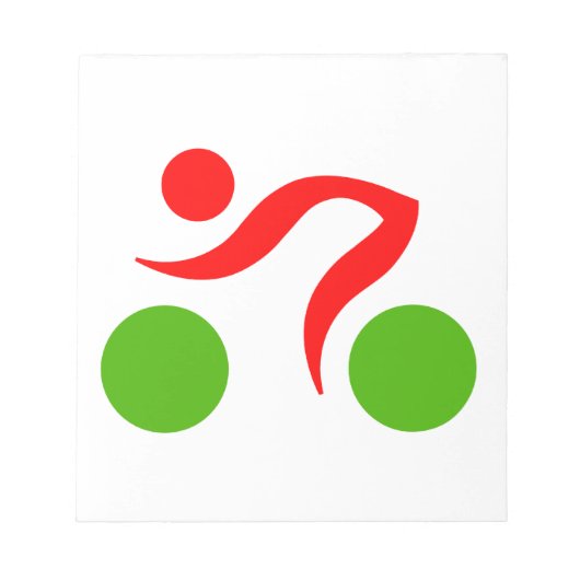 Cooles Radzeichen Notizblock (Vorderseite)