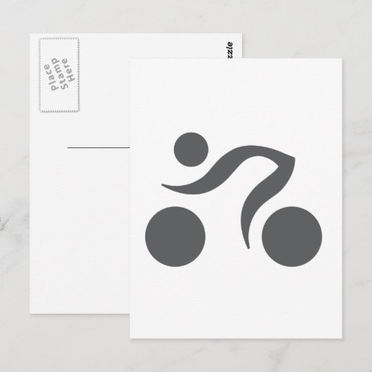 Cooles Radzeichen Postkarte (Vorne/Hinten)