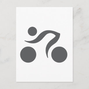 Cooles Radzeichen Postkarte